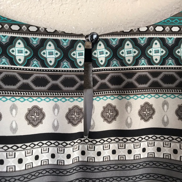 Merona Dress, XXL, Turquoise/Gray/Black - Picture 7 of 7